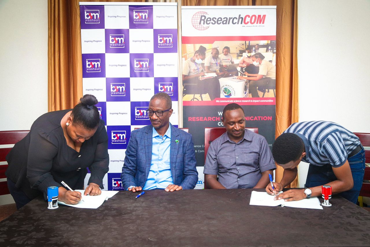 Forging strategic partnerships: BSM Washauri (TZ) Ltd. partners with ResearchCOM to revolutionise Science Communication in Tanzania and  beyond.