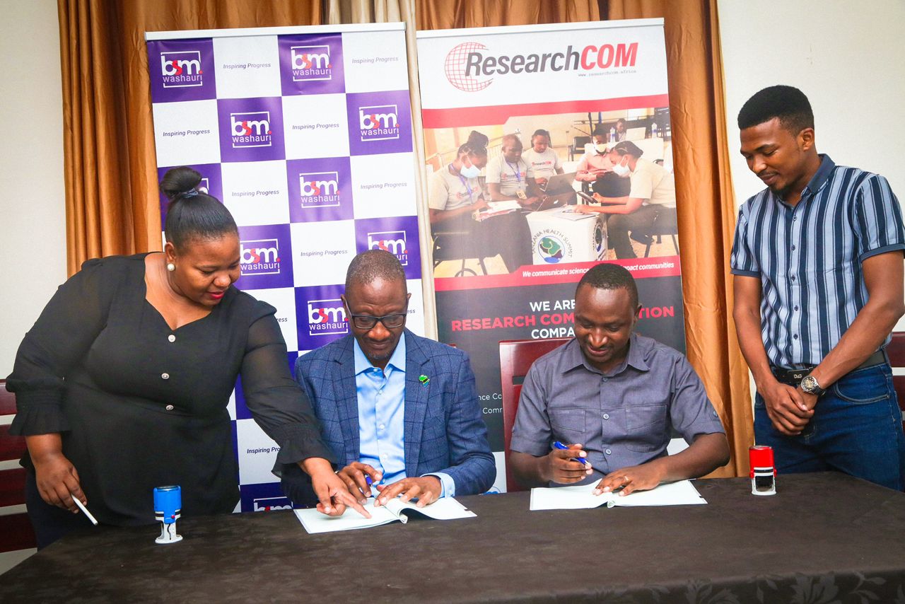 Forging strategic partnerships: BSM Washauri (TZ) Ltd. partners with ResearchCOM to revolutionise Science Communication in Tanzania and  beyond.